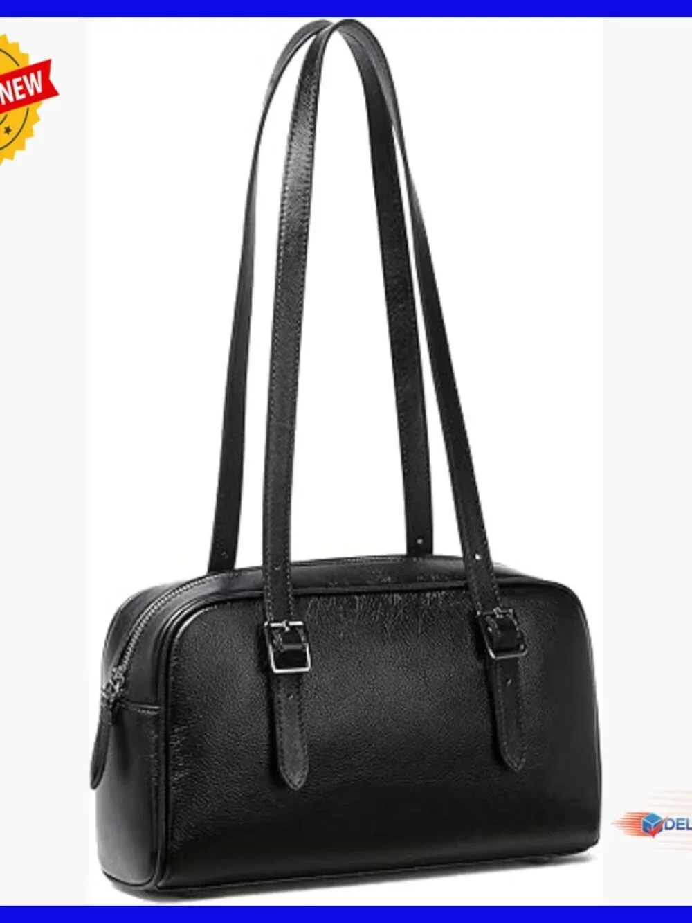 Genuine Leather Hobo Shoulder Bag Tote Clutch Adjustable Straps Spacious